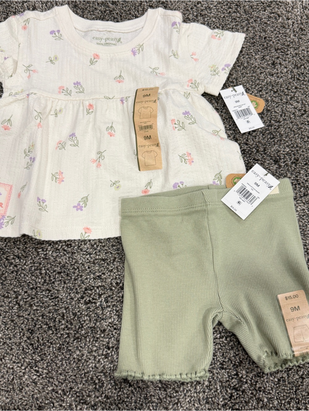 Nwt Easy peasy Girls size 9 months